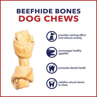 Show full view: Pet Factory Beefhide 4-inch Chicken Flavored Dog Bones, 18 count slide 9 of 10