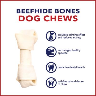 Show full view: Pet Factory Beefhide 4 to 5-inch Natural Flavored Dog Bones, 22 count slide 8 of 10