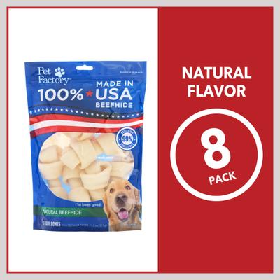 Show full view: Pet Factory Beefhide 4 to 5-inch Natural Flavored Dog Bones, 8 count slide 6 of 10