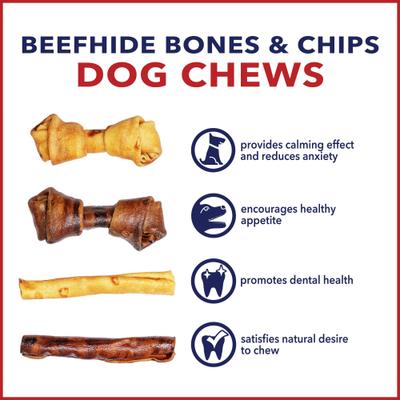 Show full view: Pet Factory Beefhide 4 to 6-inch Beef & Chicken Flavored Dog Hard Chew Variety Pack, 25 count slide 4 of 10