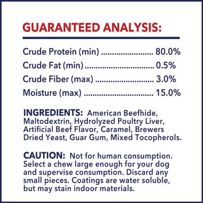 Show full view: Pet Factory Beefhide 5-inch Chip Rolls Variety Pack Beef & Chicken Flavored Dog Hard Chews, 20 count slide 5 of 10