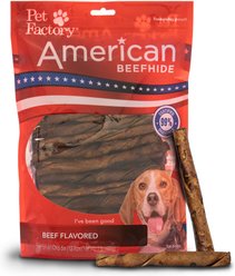 Pet Factory Beefhide 5-inch Twist Sticks Beef Flavored Dog Hard Chews, 1-lb bag