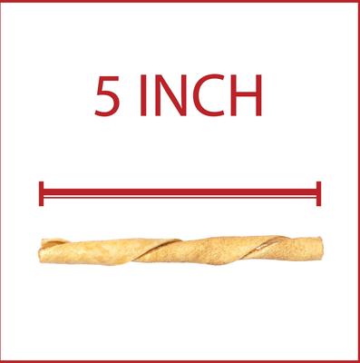 Show full view: Pet Factory Beefhide 5-inch Twist Sticks Chicken Flavored Dog Hard Chews, 1-lb bag slide 7 of 10