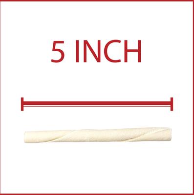 Show full view: Pet Factory Beefhide 5-inch Twist Sticks Natural Flavored Dog Hard Chews, 1-lb bag slide 7 of 11