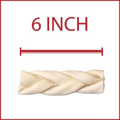 Show full view: Pet Factory Beefhide 6-inch Braided Sticks Natural Flavored Natural Dog Hard Chews, 14 count slide 7 of 10