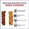 Show in main carousel: Pet Factory Beefhide 6-inch Braided Sticks Variety Pack Beef & Chicken Flavored Dog Hard Chews, 6 count slide 8 of 10