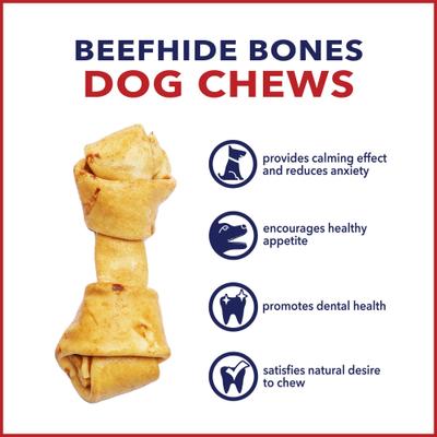 Show full view: Pet Factory Beefhide 6-inch Chicken Flavored Dog Bones, 12 count slide 9 of 10