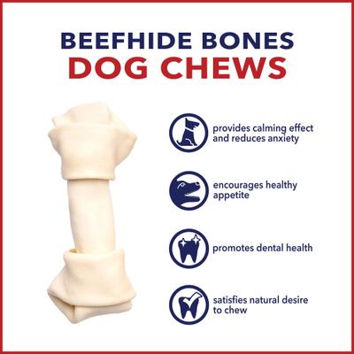 Show full view: Pet Factory Beefhide 6-inch Natural Flavored Dog Bones, 12 count slide 9 of 10