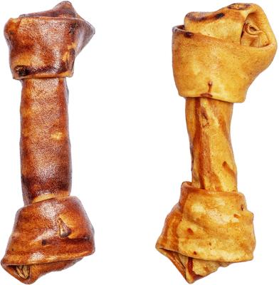 Show full view: Pet Factory Beefhide 6 to 7-inch Beef & Chicken Flavored Variety Pack Dog Bones, 8 count slide 4 of 10