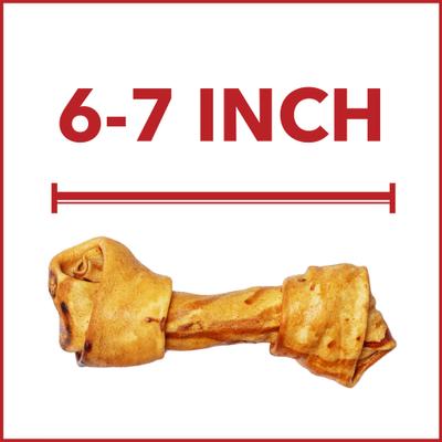 Show full view: Pet Factory Beefhide 6 to 7-inch Beef & Chicken Flavored Variety Pack Dog Bones, 8 count slide 7 of 10