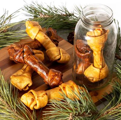 Show full view: Pet Factory Beefhide 6 to 7-inch Beef & Chicken Flavored Variety Pack Dog Bones, 8 count slide 10 of 10