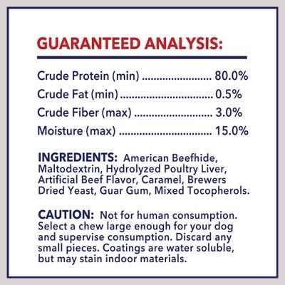 Show full view: Pet Factory Beefhide 8-inch Rolls Beef Flavored Dog Hard Chews, 15 count slide 5 of 10