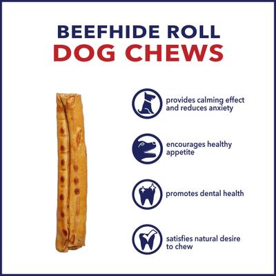 Show full view: Pet Factory Beefhide 8-inch Rolls Chicken Flavored Dog Hard Chews, 15 count slide 9 of 10