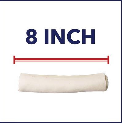 Show full view: Pet Factory Beefhide 8-inch Rolls Natural Flavored Dog Hard Chews, 10 count slide 7 of 11