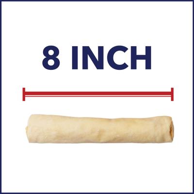 Show full view: Pet Factory Beefhide 8-inch Rolls Natural Flavored Dog Hard Chews, 15 count slide 7 of 11