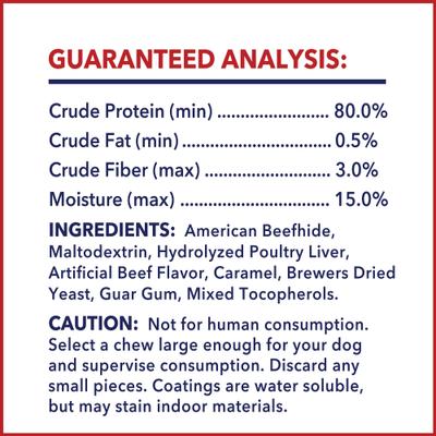 Show full view: Pet Factory Beefhide 8 to 9-inch Beef & Chicken Flavored Dog Hard Chew Variety Pack, 6 count slide 4 of 10