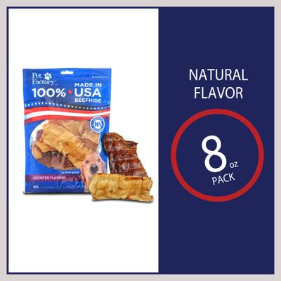 Show full view: Pet Factory Beefhide Chips Beef & Chicken Flavored Dog Hard Chews, 8-oz bag slide 6 of 10