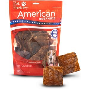 Pet Factory Beefhide Chips Beef Flavored Dog Hard Chews, 22-oz bag
