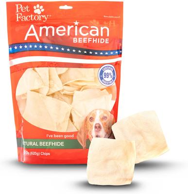 Show full view: Pet Factory Beefhide Chips Natural Flavored Dog Hard Chews, 22-oz bag slide 1 of 10