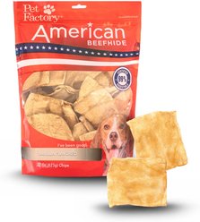 Pet Factory Beefhide Chips Vanilla Flavored Dog Hard Chews, 22-oz bag