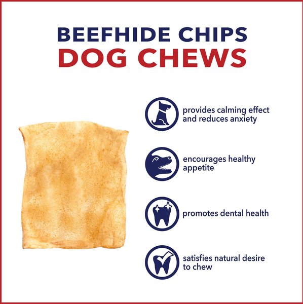 Pet Factory Beefhide Chips Vanilla Flavored Dog Hard Chews, 22-oz bag