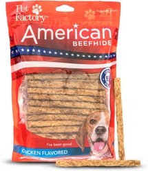 Pet Factory Beefhide Munchy Mini Rolls 5-inch Chicken Flavored Dog Hard Chews, 1.5-lb bag
