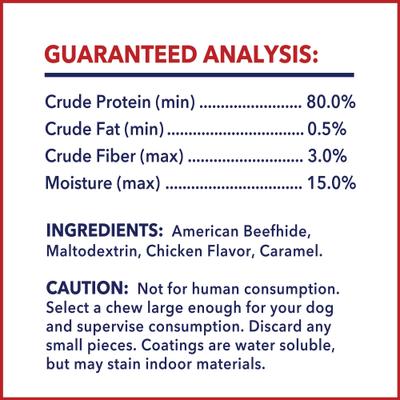 Show full view: Pet Factory Beefhide Thin Rolls 10-inch Chicken Flavored Dog Hard Chews, 35 count slide 5 of 9
