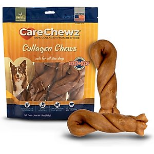 Pet Factory CareChewz 6 to 7-inch Collagen Twist Chicken Flavored Dog Hard Chews, 6 count