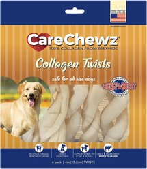 Pet Factory CareChewz 6 to 7-inch Collagen Twists Natural Flavored Dog Hard Chews, 6 count