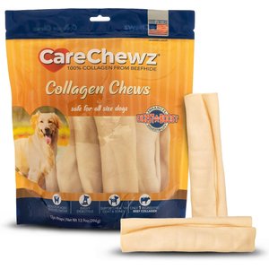 Pet Factory CareChewz 6 to 7-inch Collagen Wrap Natural Flavored Dog Hard Chews, 12 count