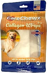 Pet Factory CareChewz Collagen 6 to 7-inch Large Wraps Natural Flavored Chewy Dog Treats, 2 count