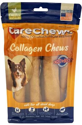 Show full view: Pet Factory CareChewz Collagen 9-inch Rovers Chicken Flavored Chewy Dog Treats, 6 count slide 1 of 3
