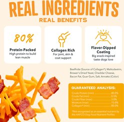 Pet Factory Chip Dips Collagen Chips Cheddar Bacon Blast Natural Dog Chew, 16-oz bag slide 2 of 9