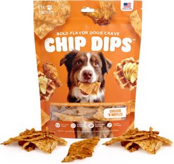 Pet Factory Chip Dips Collagen Chips Chicken N Waffles Natural Dog Chew, 16-oz bag