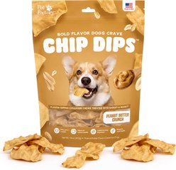 Pet Factory Chip Dips Collagen Chips Peanut Butter Crunch Natural Dog Chew, 16-oz bag slide 1 of 9