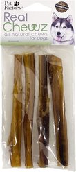 Pet Factory Real Chewz 6-inch Steer Sticks Chewy Dog Treats, 4 count