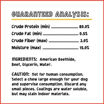 Show full view: Pet Factory Twistedz 3 to 3.5-inch Beefhide Mini Rolls Beef Flavored Dog Hard Chews, 14 count slide 5 of 10