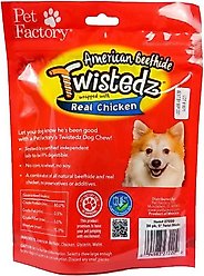 Pet Factory Twistedz 5-inch Beefhide Chicken Flavored Twist Sticks Dog Hard Chews, 20 count slide 2 of 3