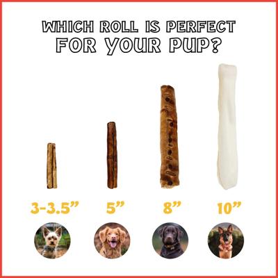 Show full view: Pet Factory Twistedz 5-inch Beefhide Chip Rolls Beef Flavored Wrap Dog Hard Chews, 8 count slide 9 of 10