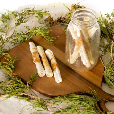 Show full view: Pet Factory Twistedz 5-inch Beefhide Chip Rolls Beef Flavored Wrap Dog Hard Chews, 8 count slide 10 of 10