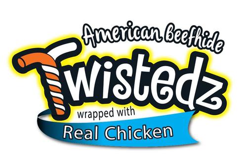 Show full view: Pet Factory Twistedz 5-inch Beefhide Chip Rolls Chicken Flavored Wrap Dog Hard Chews, 8 count slide 4 of 4