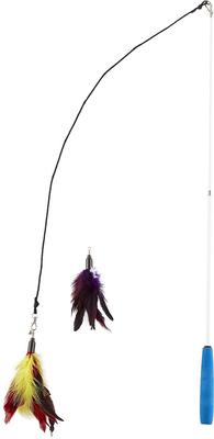 Show full view: Pet Fit For Life 2 Feather Wand Cat Toy, Red & Purple slide 5 of 9