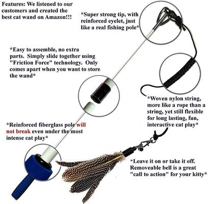 Show full view: Pet Fit For Life 2 Feathers & 1 Coon Tail Wand Cat Toy slide 9 of 11