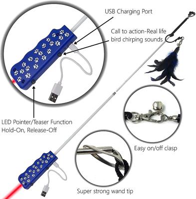 Show full view: Pet Fit For Life 2 in 1 LED Laser Light & Interactive Wand Cat Toy slide 6 of 11