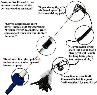 Show full view: Pet Fit For Life 4 Piece Dual Rod Wand Cat Toy slide 7 of 10