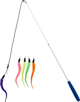 Show full view: Pet Fit For Life 5 Piece Squiggly Worm Wand Cat Toy slide 6 of 10
