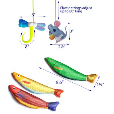 Show full view: Pet Fit For Life Catnip Crinkle Fish & Hanging Cat Toy, 3 count slide 5 of 9
