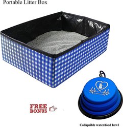 Pet Fit For Life Collapsible Portable Litter Box with Collapsible Bowl slide 2 of 7