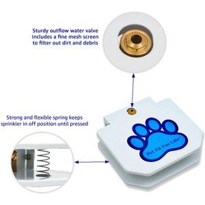 Pet Fit For Life Dog Step-on Sprinkler Dog Toy, Silver