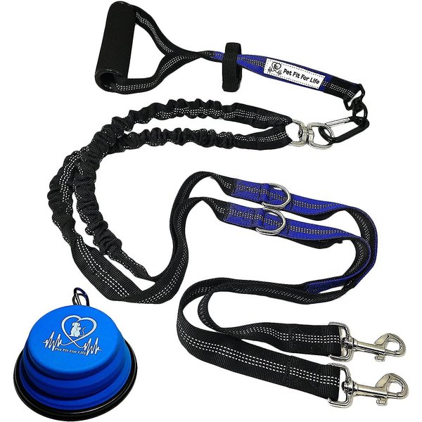 Pet Fit For Life Dual Dog Leash with Bowl